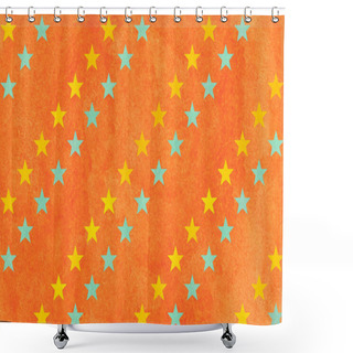 Personality  Watercolor Stars Pattern. Shower Curtains