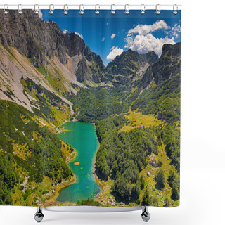 Personality  Amazing View Of Skrcko Lake In Durmitor National Park, Montenegro In Summer Shower Curtains