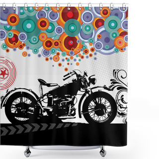 Personality  Urban Abstract Circles Shower Curtains