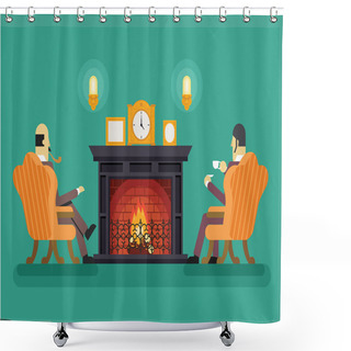 Personality  Classic Design With Men Shower Curtains