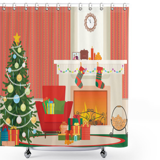 Customizable  Christmas Essential Room Shower Curtains