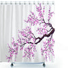 Customizable shower curtain Branch Flourishing Sakura Tree Flowers And Cherry Blossoms In Spring Theme Art Fashion convenient Shower curtain