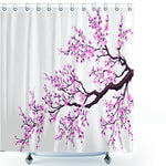 Customizable shower curtain Branch Flourishing Sakura Tree Flowers And Cherry Blossoms In Spring Theme Art Fashion convenient Shower curtain